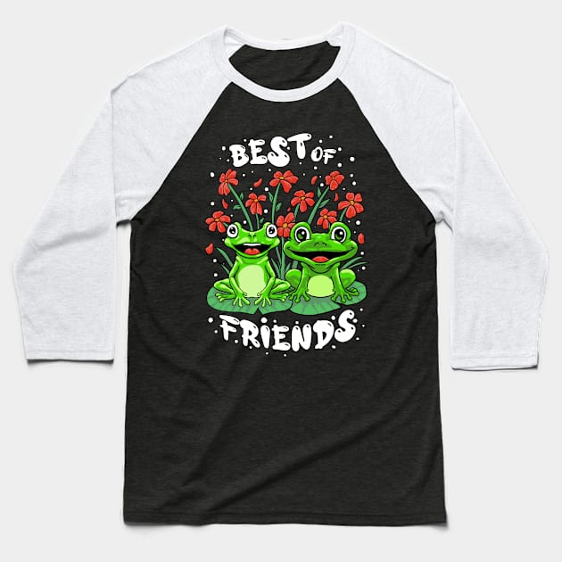 frog best friend Baseball T-Shirt by Crow Creations